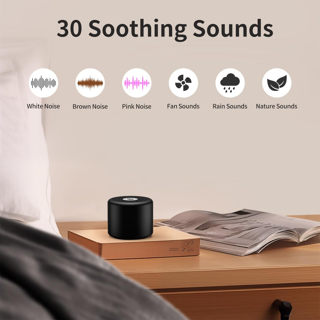 Mini Portable Sound White Noise Machine Baby Patter for Sleep with 30 Sounds for Baby Kids Adults 32 Volume Levels Sleep