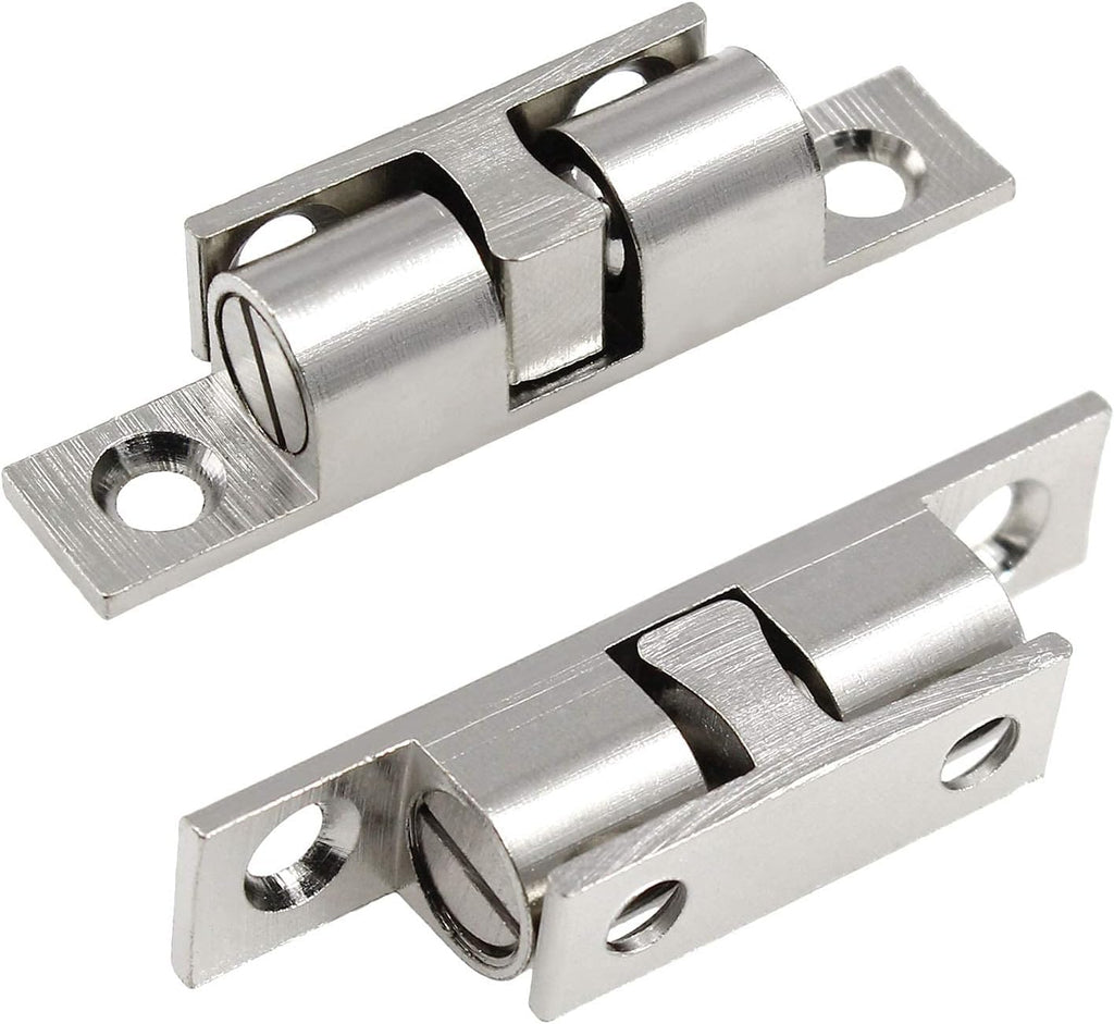 12Pcs 2"/ 50mm Double Ball Tension Roller Catch Latch, Solid Brass Hardware Fitting with Screws & Furniture Door