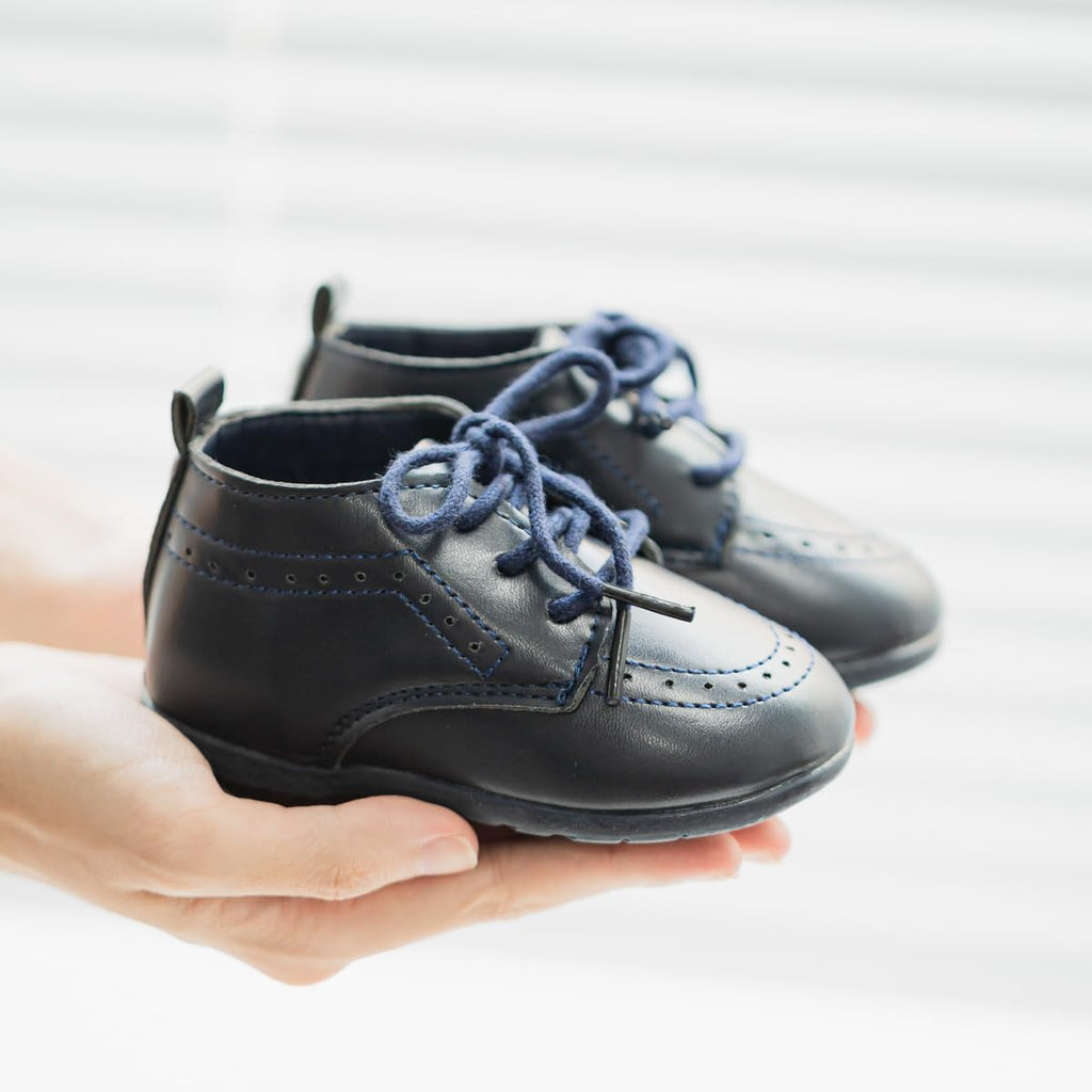 Infant Baby Boy Oxford Shoes PU Leather Loafers Rubber and Soft Sole Wedding Dress Shoes Toddler Girl Baby Walking