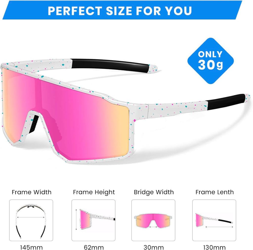 Polarized Kids Sunglasses, UV400 Protection Baseball Sunglasses for Youth Boys Girls, Softball Cycling Running Sports
