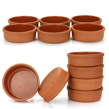 Mexican Clay Cookware Set ( Set of 12) - Terracotta Cooking Pots, Bowls, Plates, and Serving Dishes - Premium Spanish