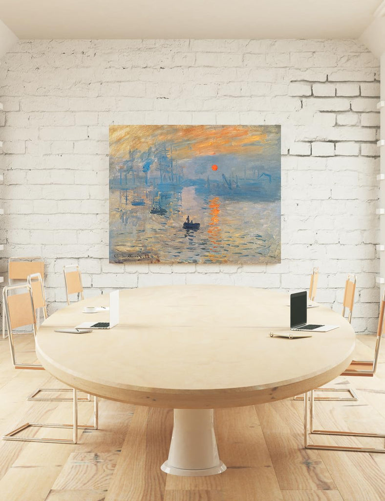 Claude Monet Wall Art, Impression Sunrise, 30x24 in