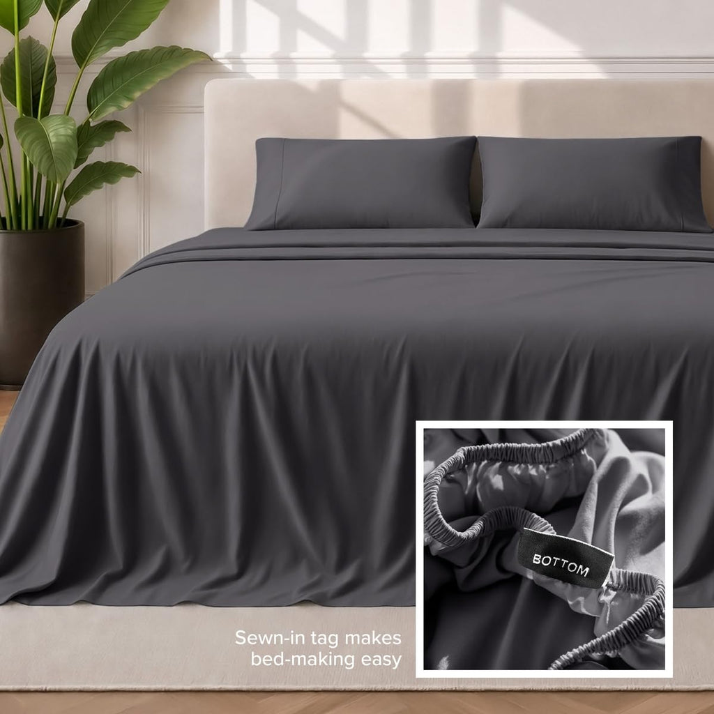 Queen Sheet Set - 1800 Ultra-Soft (Queen, Forged Iron Grey)
