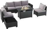 Aoxun Outdoor Patio Furniture Set with 44'' Fire Pit Table