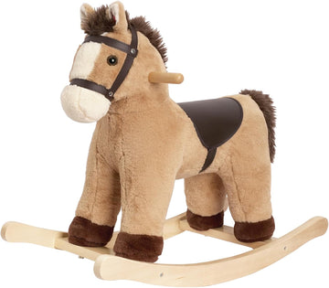 My Baby Rocking Horse, Rocking Animal with Realistic Sound, Stuffed Rocker for Toddlers 18M+, Soft Filling Ride on