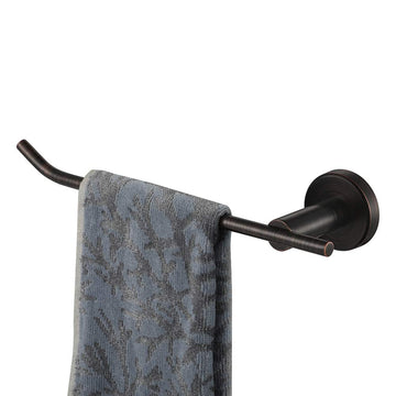 Hand Towel Bar Oil Rubbed Bronze, Stainless Steel Towel Ring, 9 Inch Necklace Holder Wall Mount Left Hand