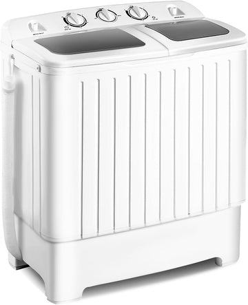 Portable Washing Machine, 20lbs Washer and Spinner Combo, Twin Tub 12lbs Wash & 8lbs Spin, Mini Compact Laundry