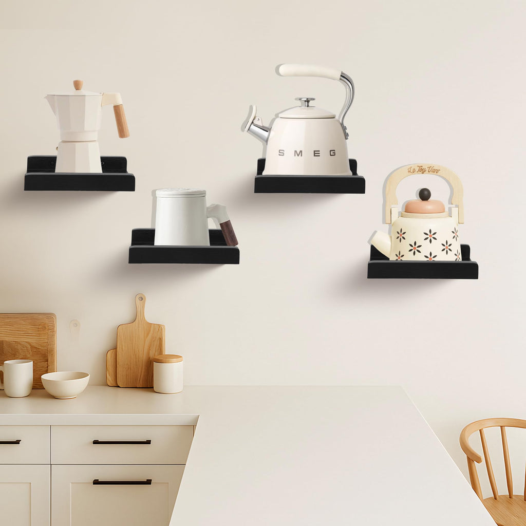 Small Wall Shelf, Floating Shelves for Wall, Mini Display Ledge With Lip