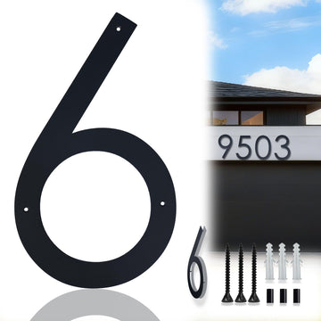 15 Inch House Numbers For Outside Modern, Metal house Numbers for Outside, Large Black Address Numbers Outdoor Matte