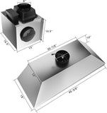 48 Inch Stainless Steel Range Hood Insert 1260 CFM 4 Speed LED Lights Dishwasher-Safe Baffle Filters