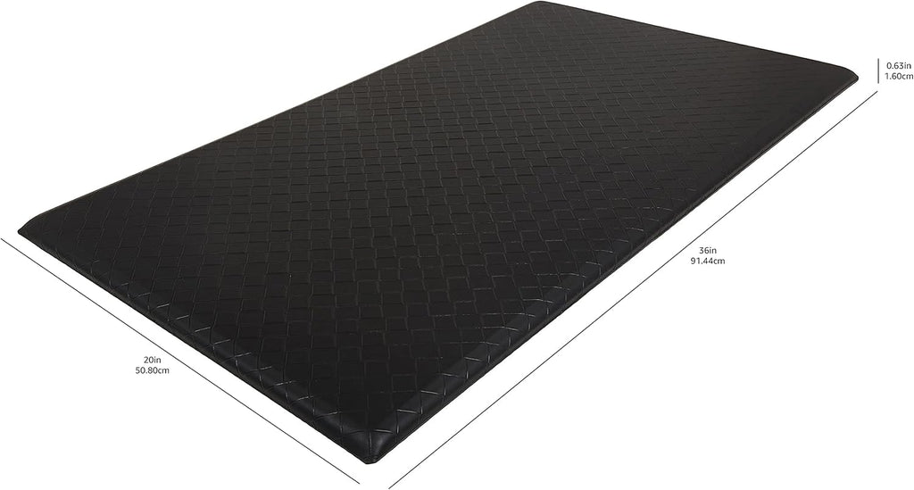 Anti-Fatigue Standing Mat, Non-Slip, Cushioned Comfort Mat , 20" x 36" x 0.6", Black, 1-Pack