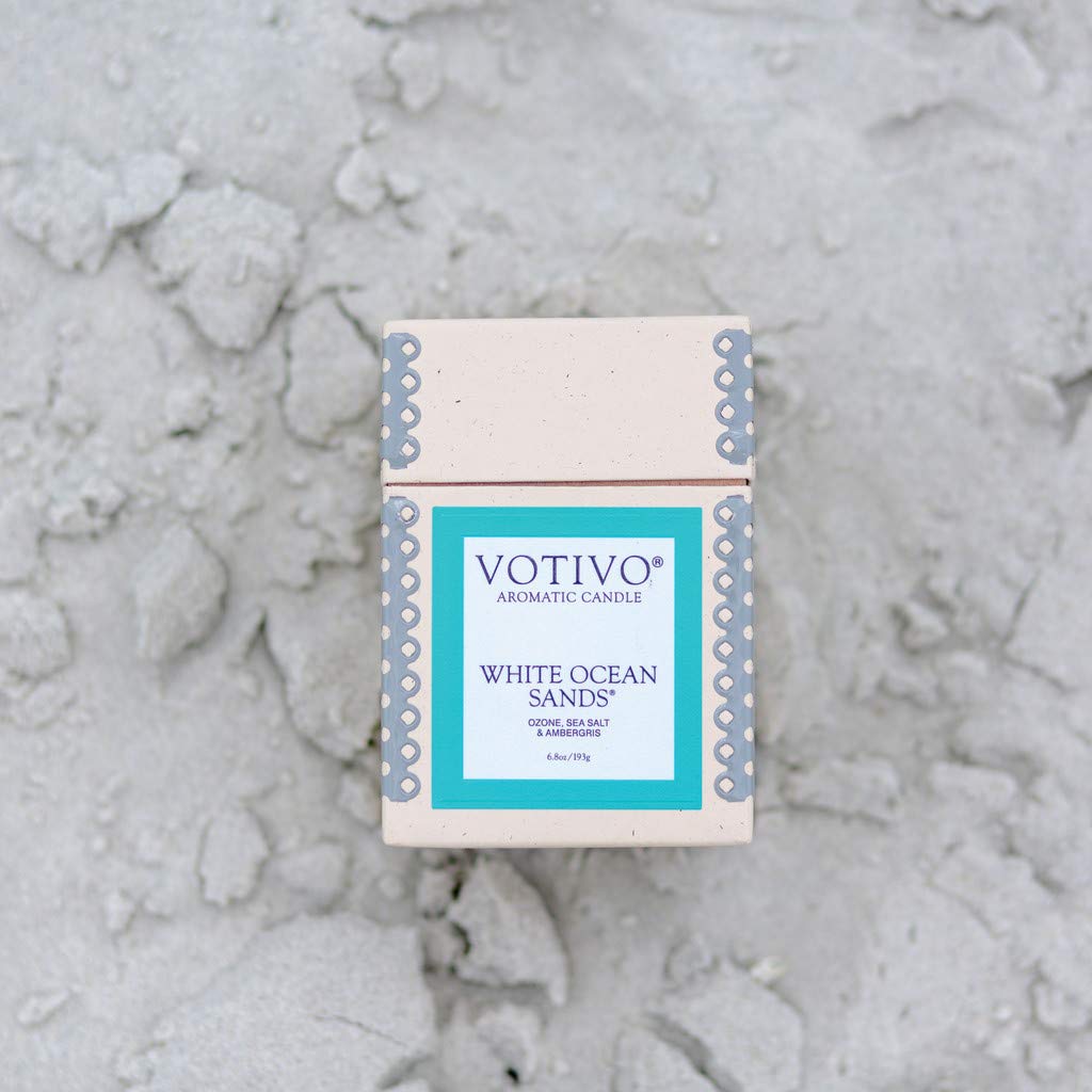 6.8oz Aromatic Candle-White Ocean Sands