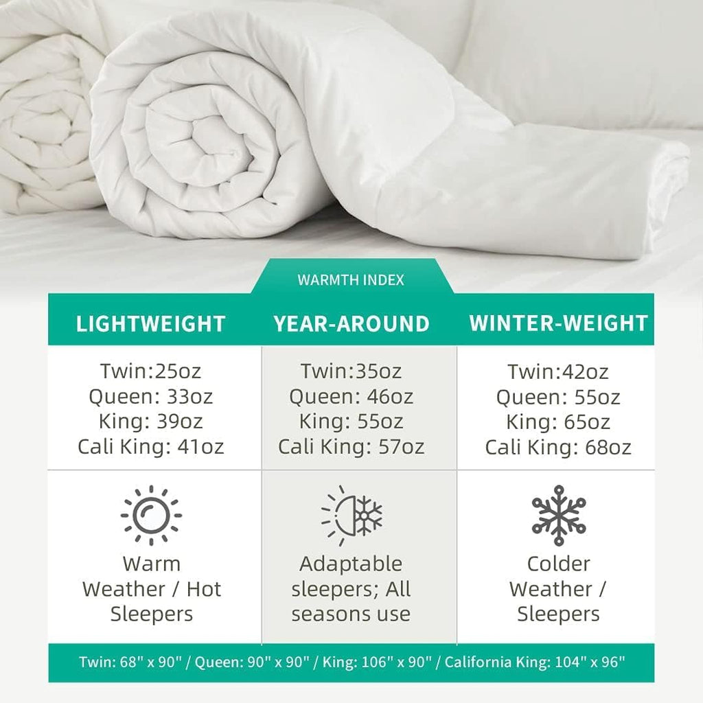Down Comforter Queen, All Season Duvet Insert, Ultra-Soft High Fill-Power Bedding Comforter