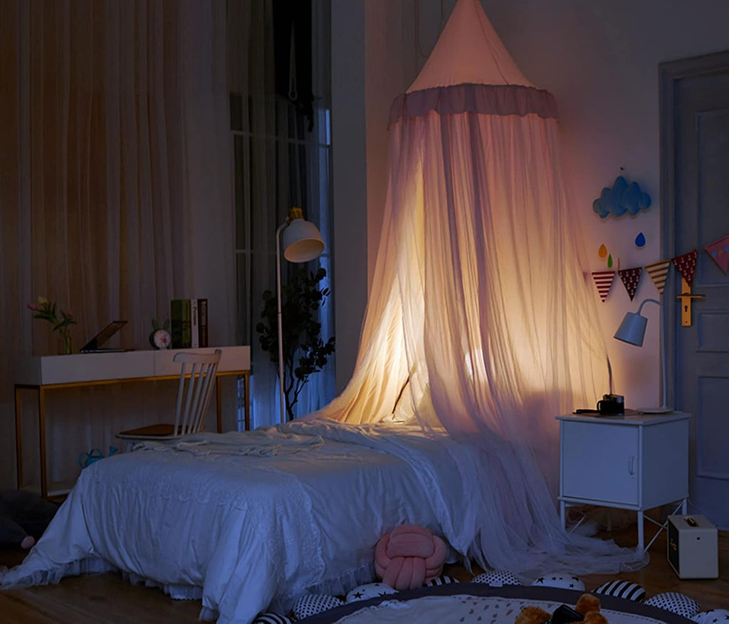 Bed Canopy Double Layer Princess Round Dome Dreamy Mosquito Net Bedding Girls Room Castle Play Tent Hanging House