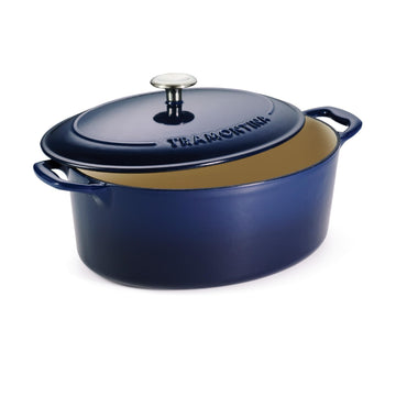 Bestow Enameled Cast Iron 7-Qt Oval Dutch Oven Pot with Lid