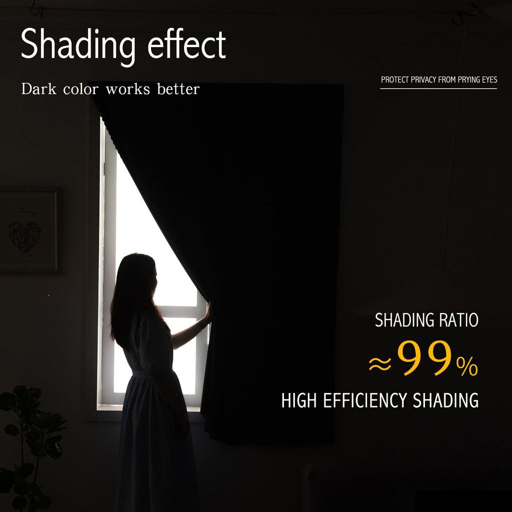 Self Adhesive Portable Blackout Curtains Easy to Install Window Thermal Lnsulated Kitchen Room Darkening Small Window