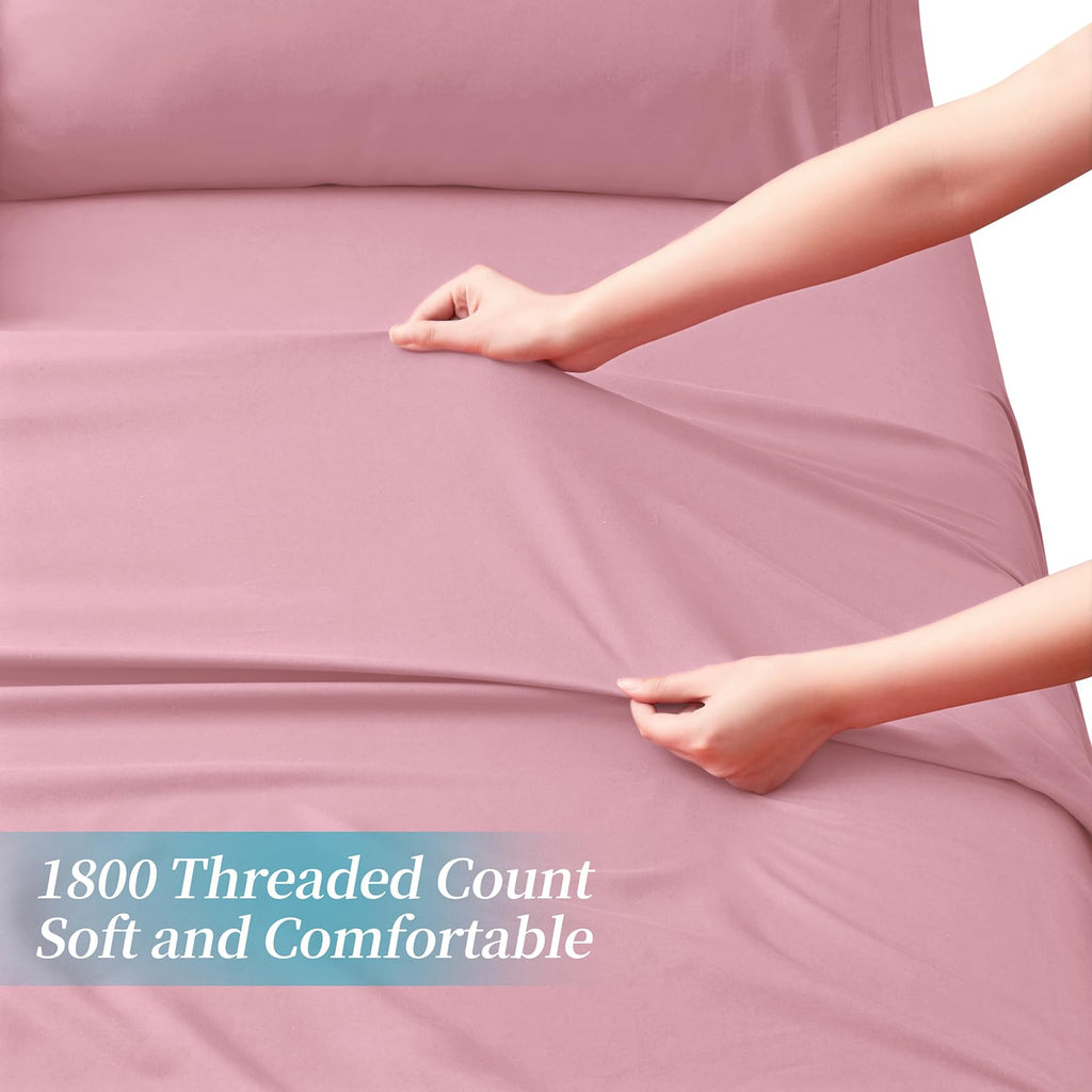Extra Deep Pocket King Fitted Sheet Only, Pink