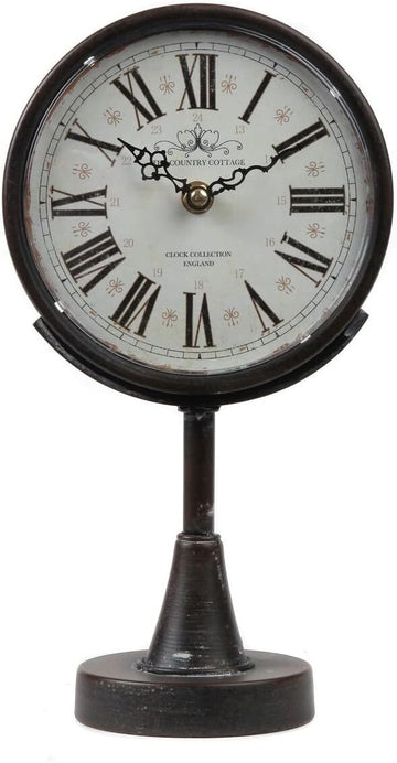Lily's Home Antique Inspired Decorative Mantle Clock with Large Roman Numerals
