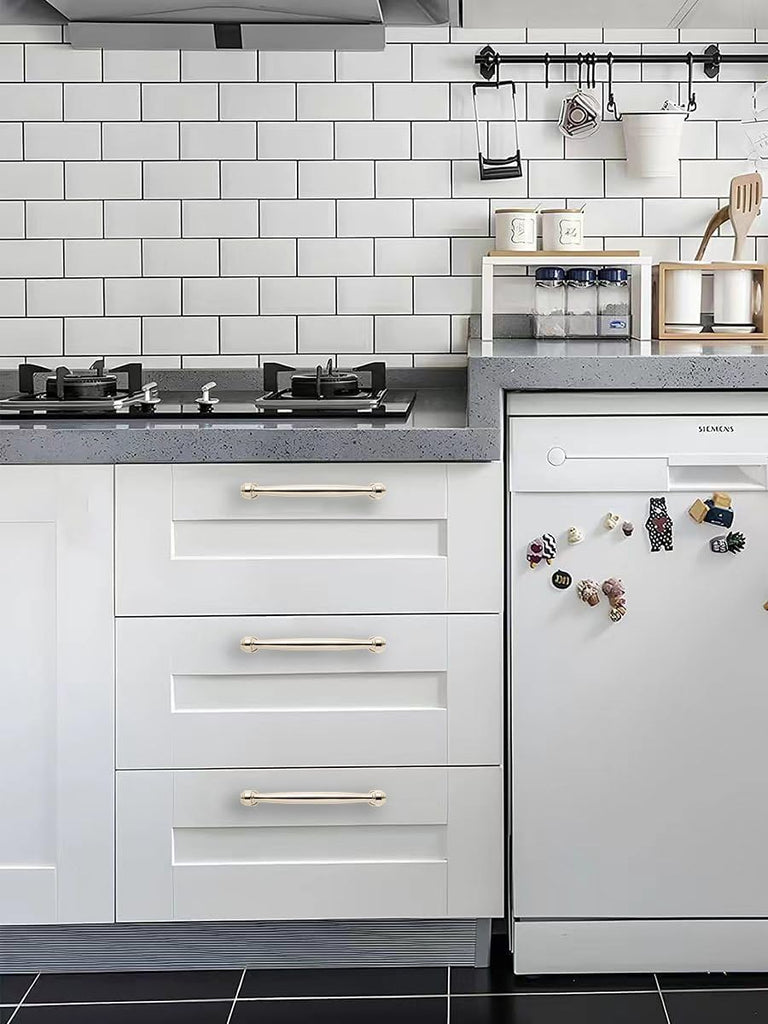 10 Pack Polished Nickel Cabinet Pulls 3 Inch(76mm) Hole Centers Cabinet Pulls Kitchen Cabinet Hardware for Cupboard