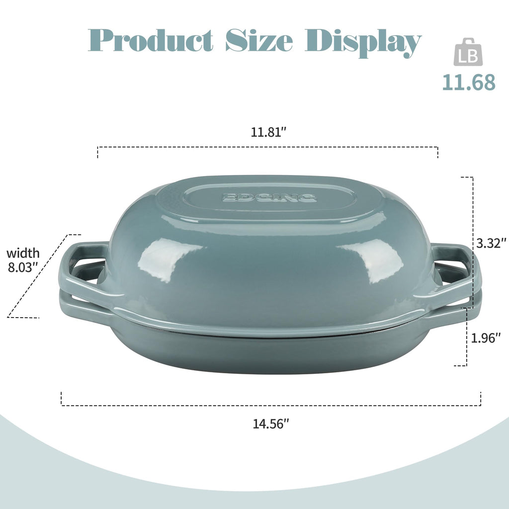 Enameled Cast Iron Oval Dutch Oven Pot with Lid, Dutch Oven for Sourdough Bread Baking, Bread Oven, Bread Dutch Oven