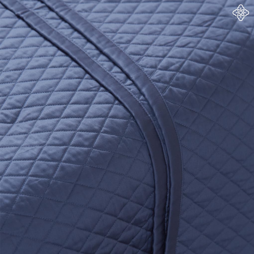 100% Organic Cotton Quilts - Diamond Stitched Quilted bedspreads - All Season Oversized Coverlet Set