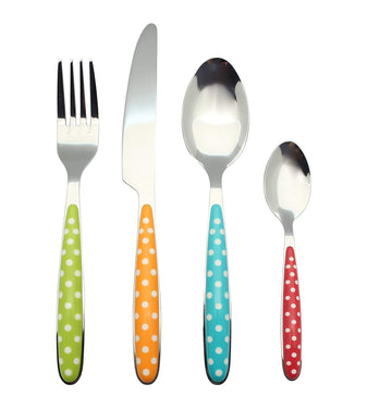 Silverware Set, Elegant Stainless Steel Colorful Tableware Kitchen Flatware Set Utensils, Includes Dinner Knives