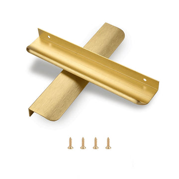 Edge Finger Tab Pulls for cabinets Kitchen Invisible Hardware Concealed Drawer Pull Aluminum Hidden Door Handles Pack