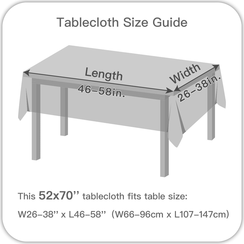 Rectangle Tablecloth Weaved Pattern Waterproof Spillproof Wrinkle Free Table Cloth, Kitchen Dining Tabletop