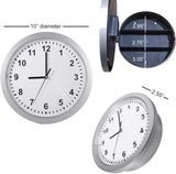 Wall Clock with Hidden Safe, 10 inch Plastic Secret Safe Wall Clock for Living Room Decor, Vintage Decor Clock Diversion Safe with...