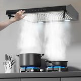 36 Inch Copper Island Mount Range Hood 610 CFM LED Lights Dishwasher-Safe Baffle Filters