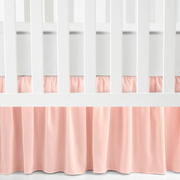 Ruffle Crib Skirt, 16" Drop, Pink