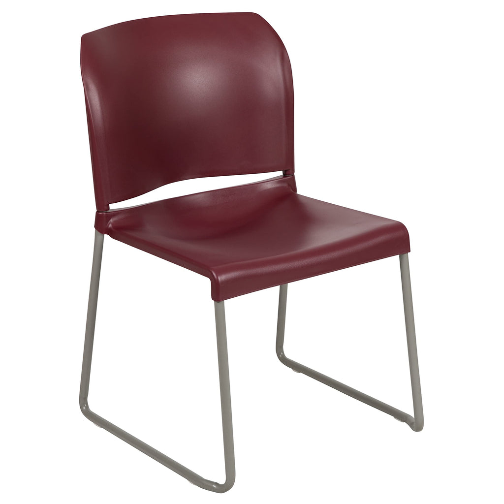 Home and Office Guest Chair Burgundy Full Back Contoured