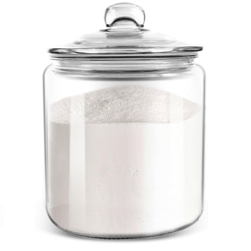 1 Gallon Glass Jar with Lid, Wide Mouth Cookie Jar for Pantry