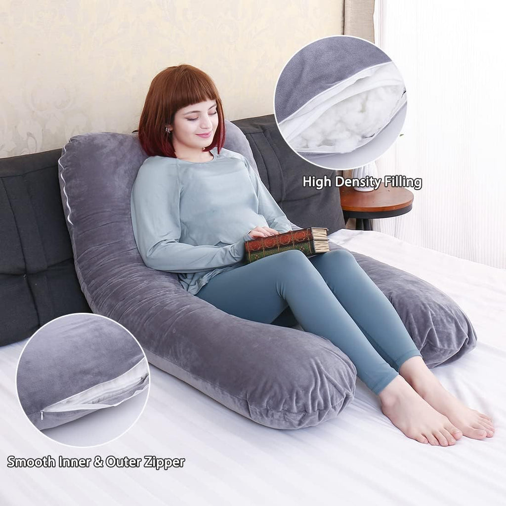 Pregnancy Pillow, U Shaped Full Body Pillow for Maternity Support, Sleeping Pillow with Cover for Pregnant Women