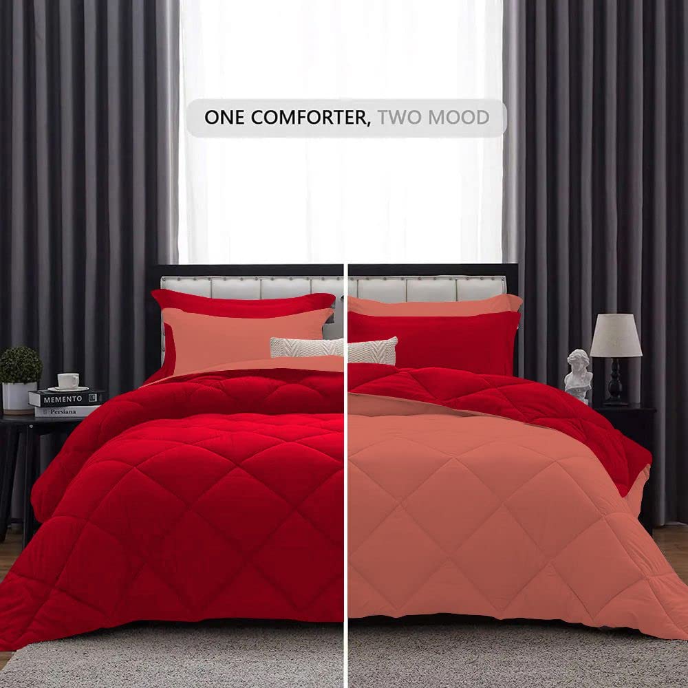 3 Piece Reversible Diamond Pattern Comforter Set Premium Super Soft 550 GSM All Season 1000 Thread Count 100%