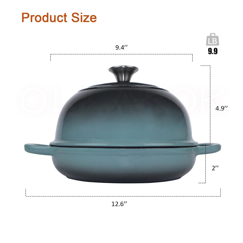 Dutch Oven for Bread Baking, Enameled Cast Iron Dutch Oven Pot with Lid, Bread Oven for Sourdough Bread Baking, Cast