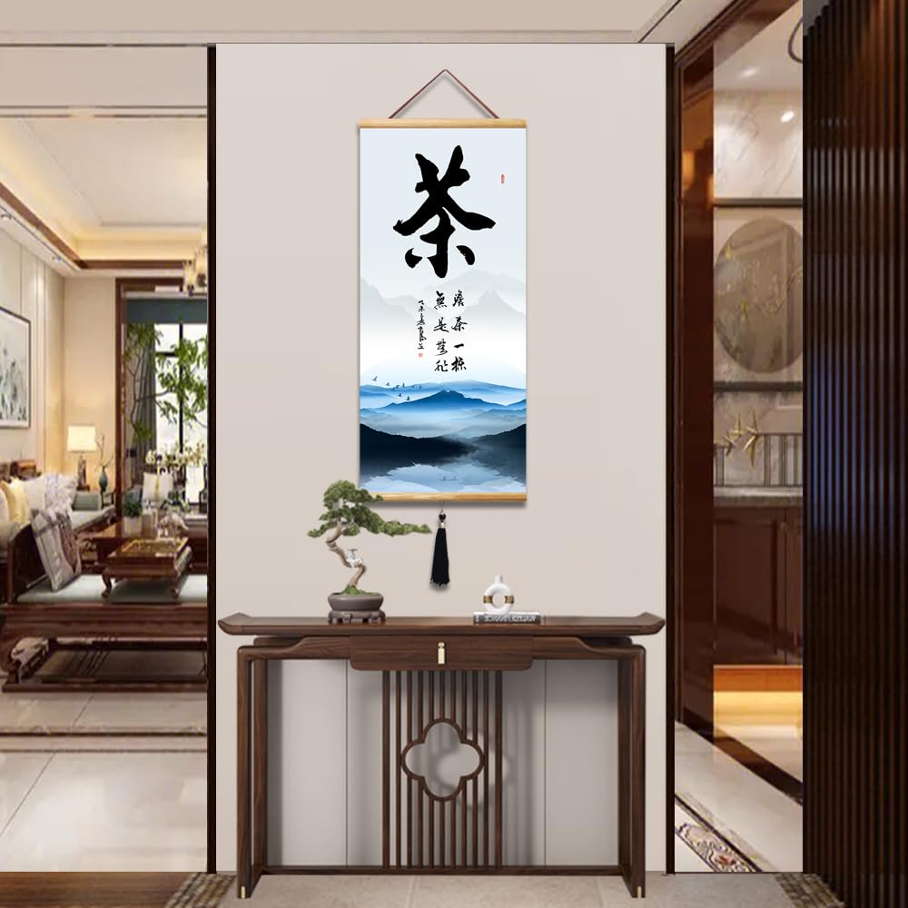 Prints Chinese Japanese Scroll Japanese Wall Art Asian Wall Scroll Cherry Blossom Decor Home