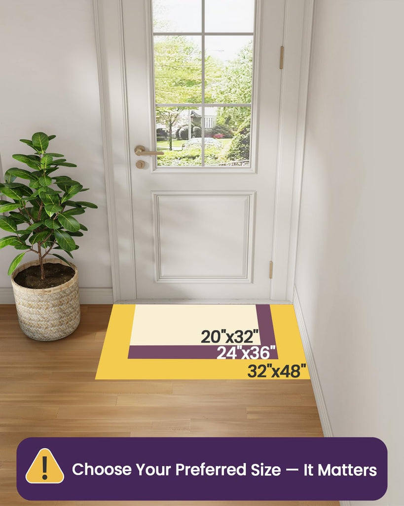 Front Door Mats , 24x36 Non Slip Washable Entry Doormat | Low-Profile Absorbent Resist Dirt Inside Floor Entrance