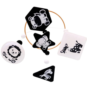 Montessori Mobile for Crib, Black and White Mobile for Baby, Neutral Baby Crib Mobile for Boys Girls, Nursery Mobiles