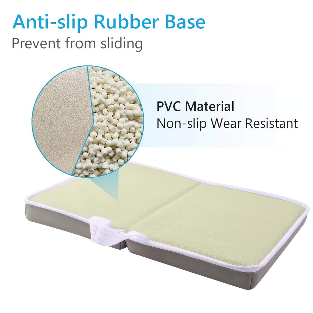 Bath Knee Pad - 1.5inch Extra Thick Bath Kneeling Pad Non-Slip Rubber - Foldable Bathtub Knee Mat Large Safety Bath