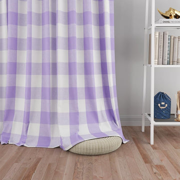 Curtains for Windows Buffalo Check Drapes Plaid Gingham Pattern Rod Pocket Cotton Curtain Panels 92 inch Length