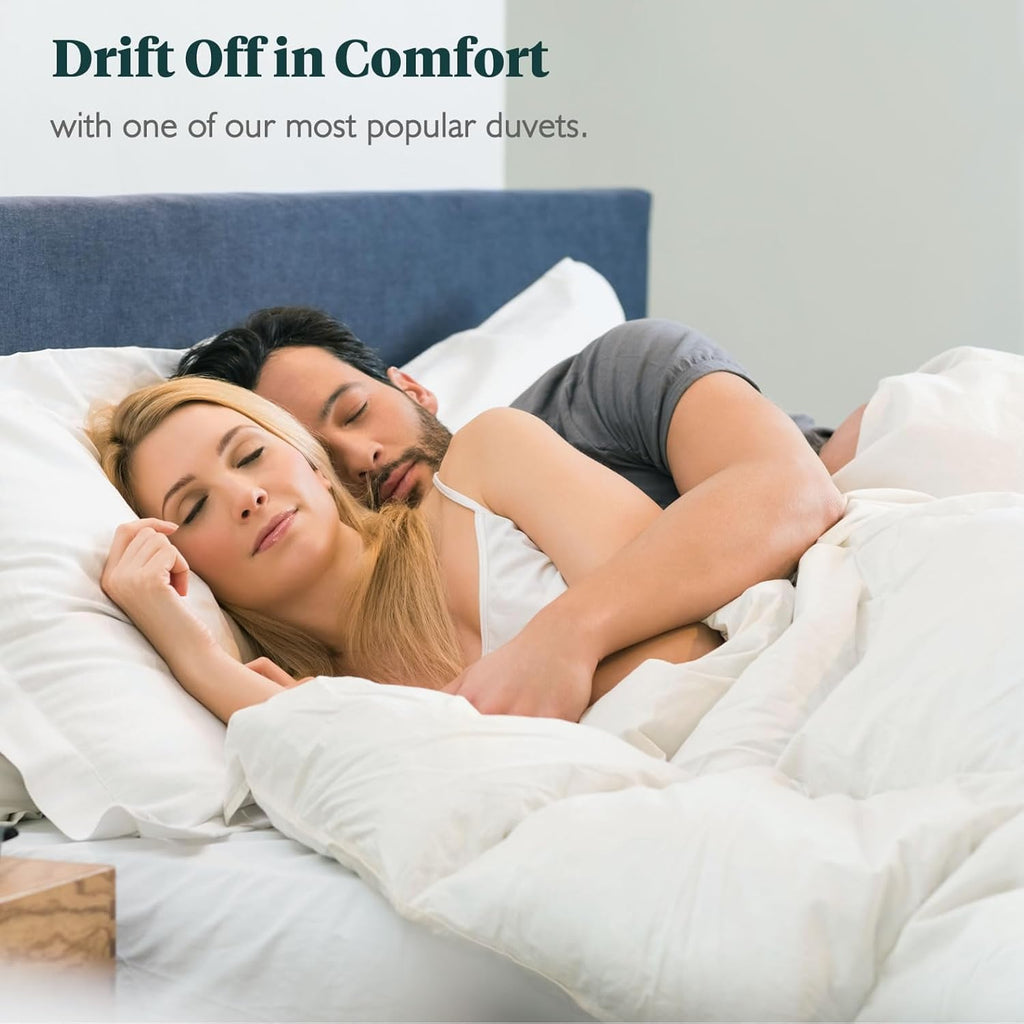 Feathers & Down Comforter, Organic Duvet Insert, 100% Cotton Shell, Ethically-sourced Feathers and D