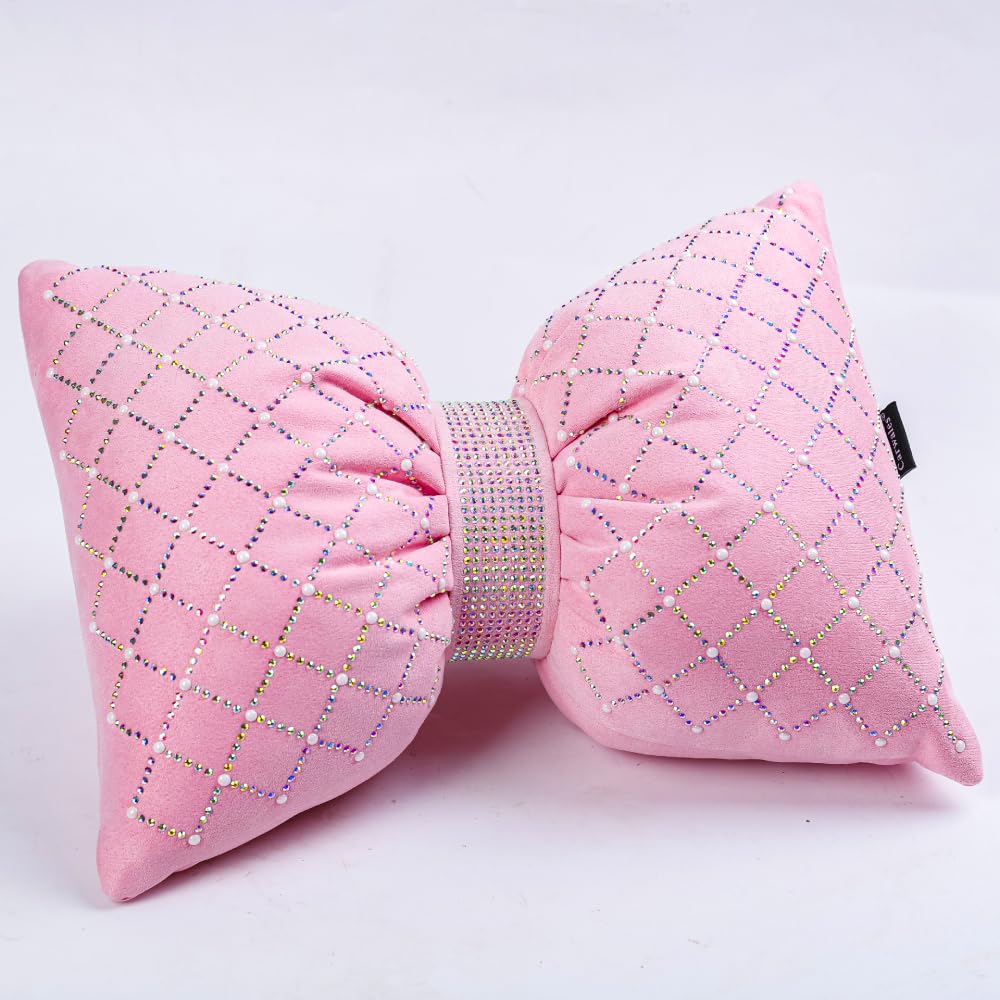 Pink Lumbar Support Pillow Decorative for Accent Chair Car Accessory Women
