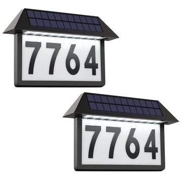 Solar Address Sign, Lighted House Numbers Waterproof, 3-Light Modes