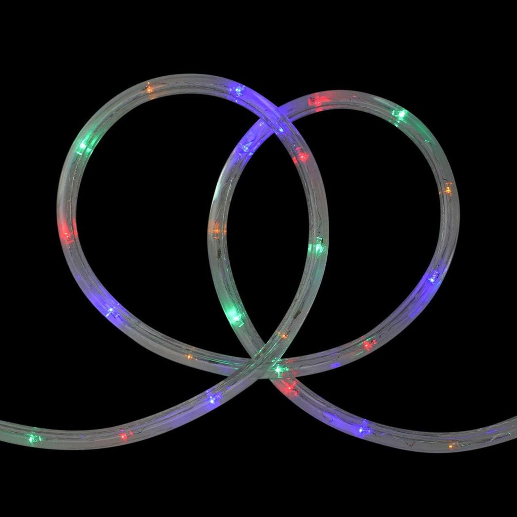 Flexible LED Outdoor Christmas Rope Light - Multi Color - 100' Clear Wire