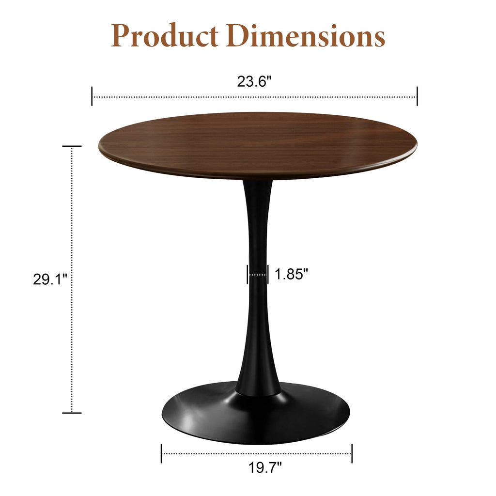 Inspired Saarinen Style Round Table, Modern Dining Table, MDF Top and Steel Base Tulip Round Kitchen Table, Kitchen Table, Mid Century Coffee