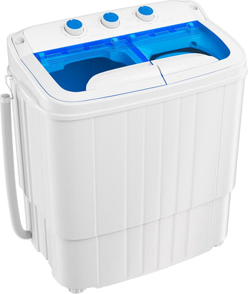 16Lbs Portable Washing Machine, Compact Single Tub Laundry Washer with Spin Dryer, Mini Semi-Automatic Washing Machine