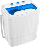 16Lbs Portable Washing Machine, Compact Single Tub Laundry Washer with Spin Dryer, Mini Semi-Automatic Washing Machine
