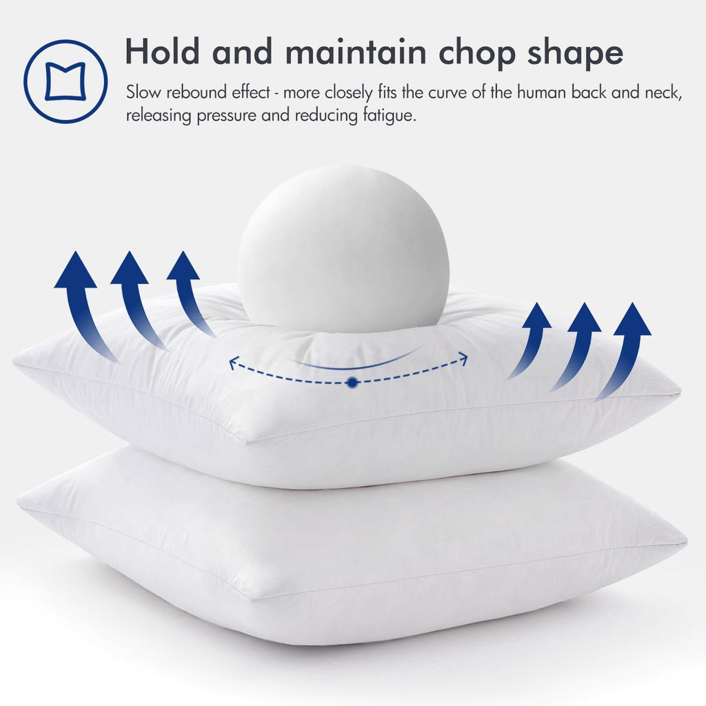 18x18 Pillow Inserts Feather Down Throw Pillows - Set of 2