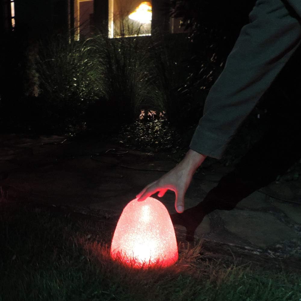 Set of 10-8" Tall Sugar Coated LED Gumdrop Christmas Pathway Lights - Electric